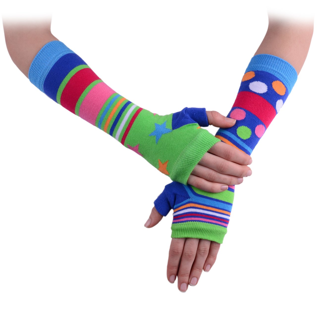 Puantiye ve Yıldız Desenli Kolluk RENKLİ - TEK BEDEN