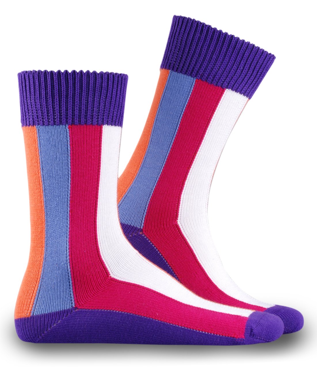 Renkli Çizgi Desen Kışlık Erkek Çorap RENKLİ - TEK BEDEN