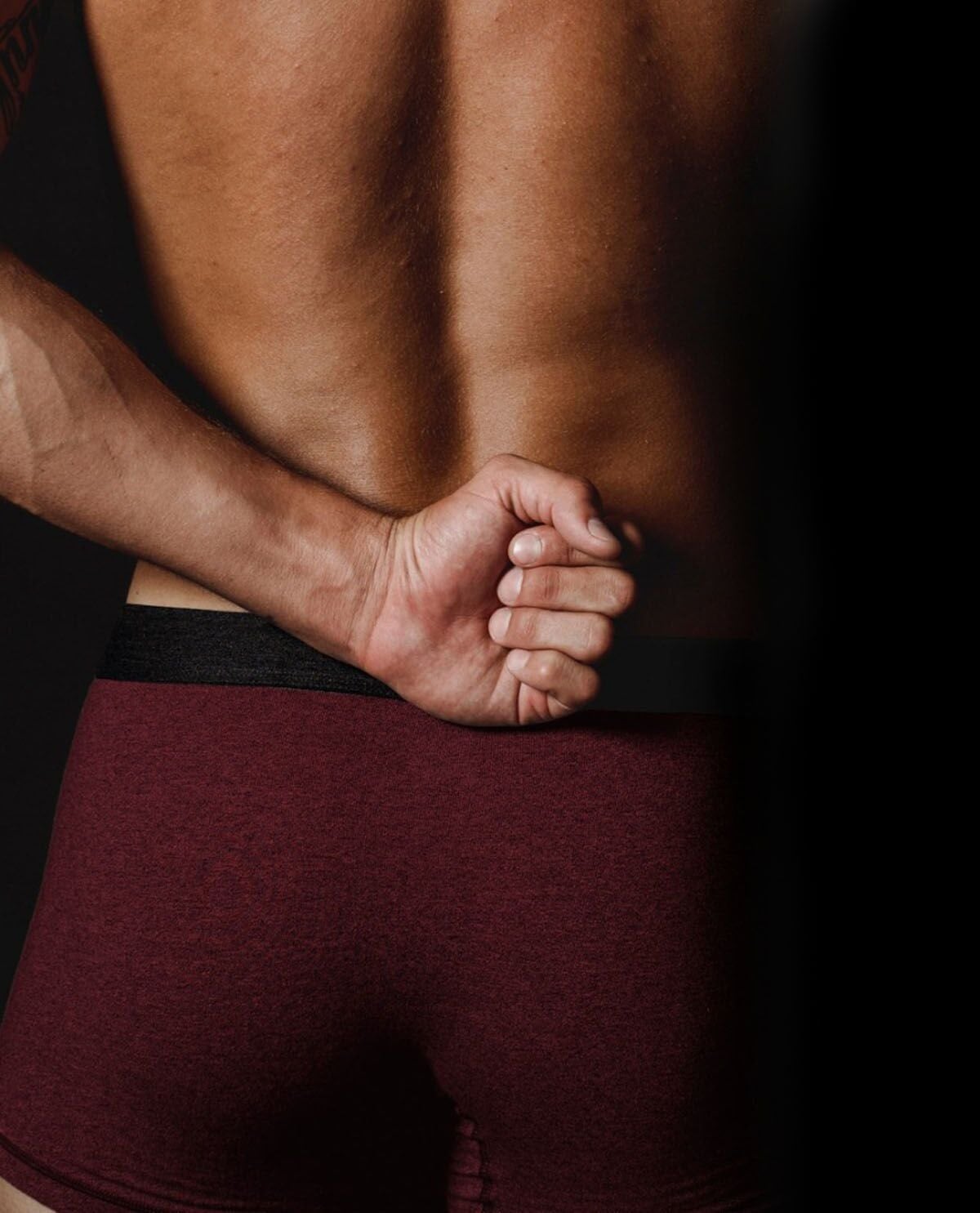Likralı Pamuk Erkek Boxer Bordo Renk