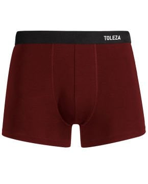 Likralı Pamuk Erkek Boxer Bordo Renk