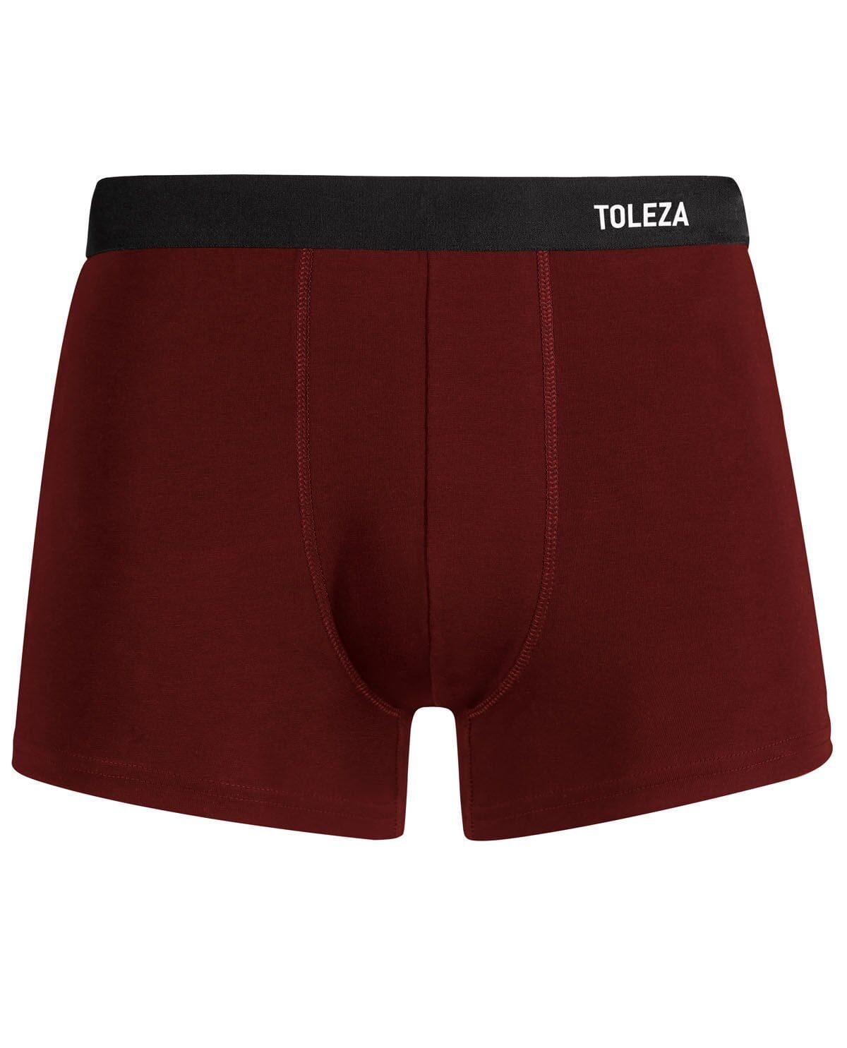 Likralı Pamuk Erkek Boxer Bordo Renk