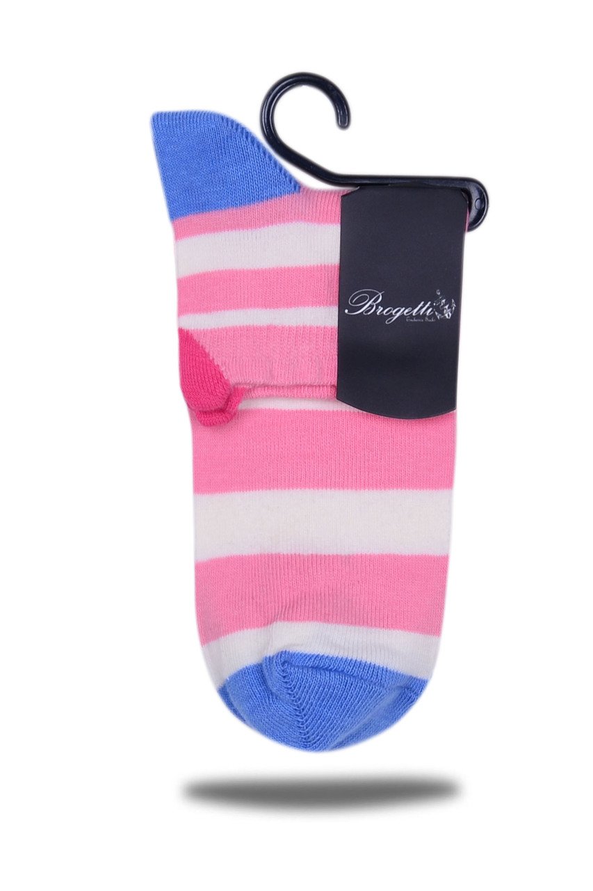 Pembe Çizgi Detaylı Soket Çorap RENKLİ - 35/39