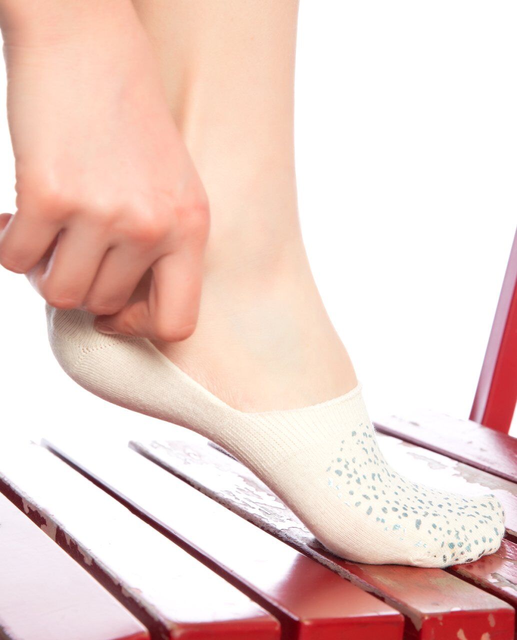 Gümüş Yaldız Baskılı Ekru Renk Kadın Babet Çorap EKRU - 36/40