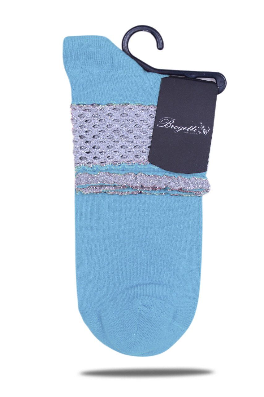 Mavi File Simli Soket Çorap Ansel INDIGO - 35/38