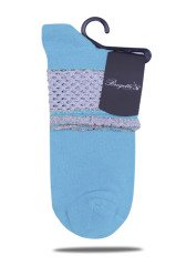 Mavi File Simli Soket Çorap Ansel INDIGO - 35/38