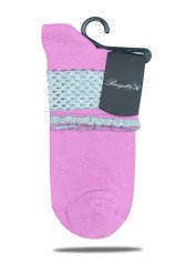 Pembe File Simli Soket Çorap Ansel PEMBE - 35/38