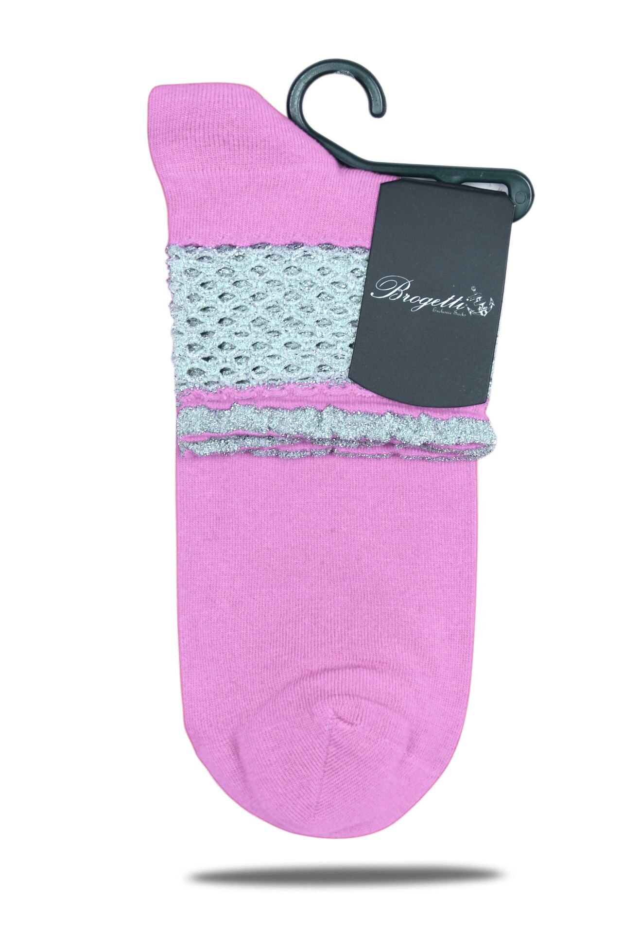 Pembe File Simli Soket Çorap Ansel PEMBE - 35/38