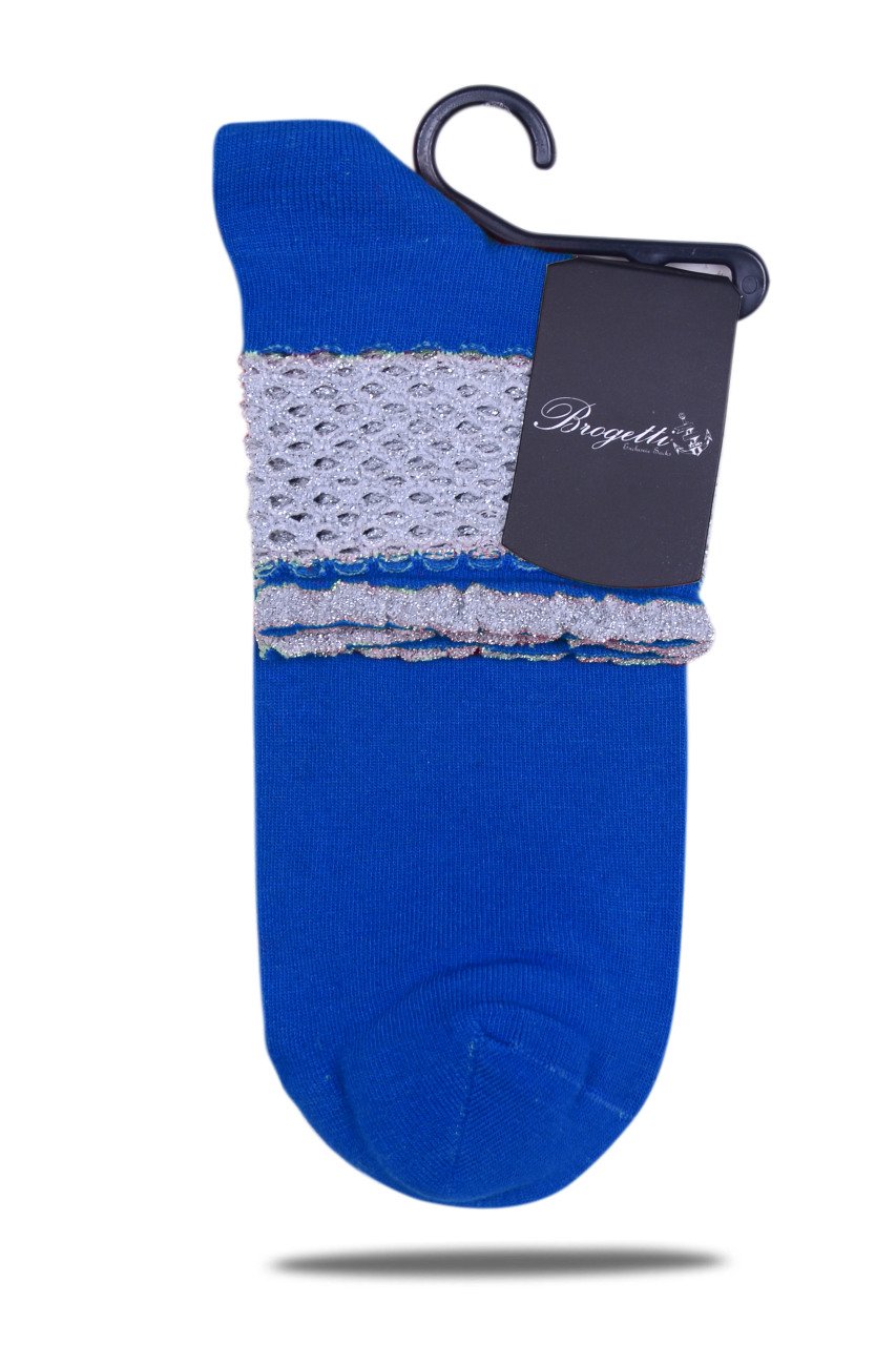 Saks Mavi File Simli Soket Çorap Ansel SAKS MAVİ - 35/39