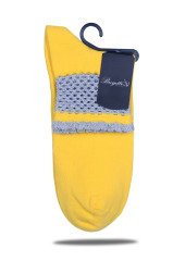 Sarı File Simli Soket Çorap Ansel SARI - 35/39