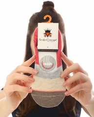 Renkli Çizgi Detaylı Babet çorap RENKLİ - 35/39