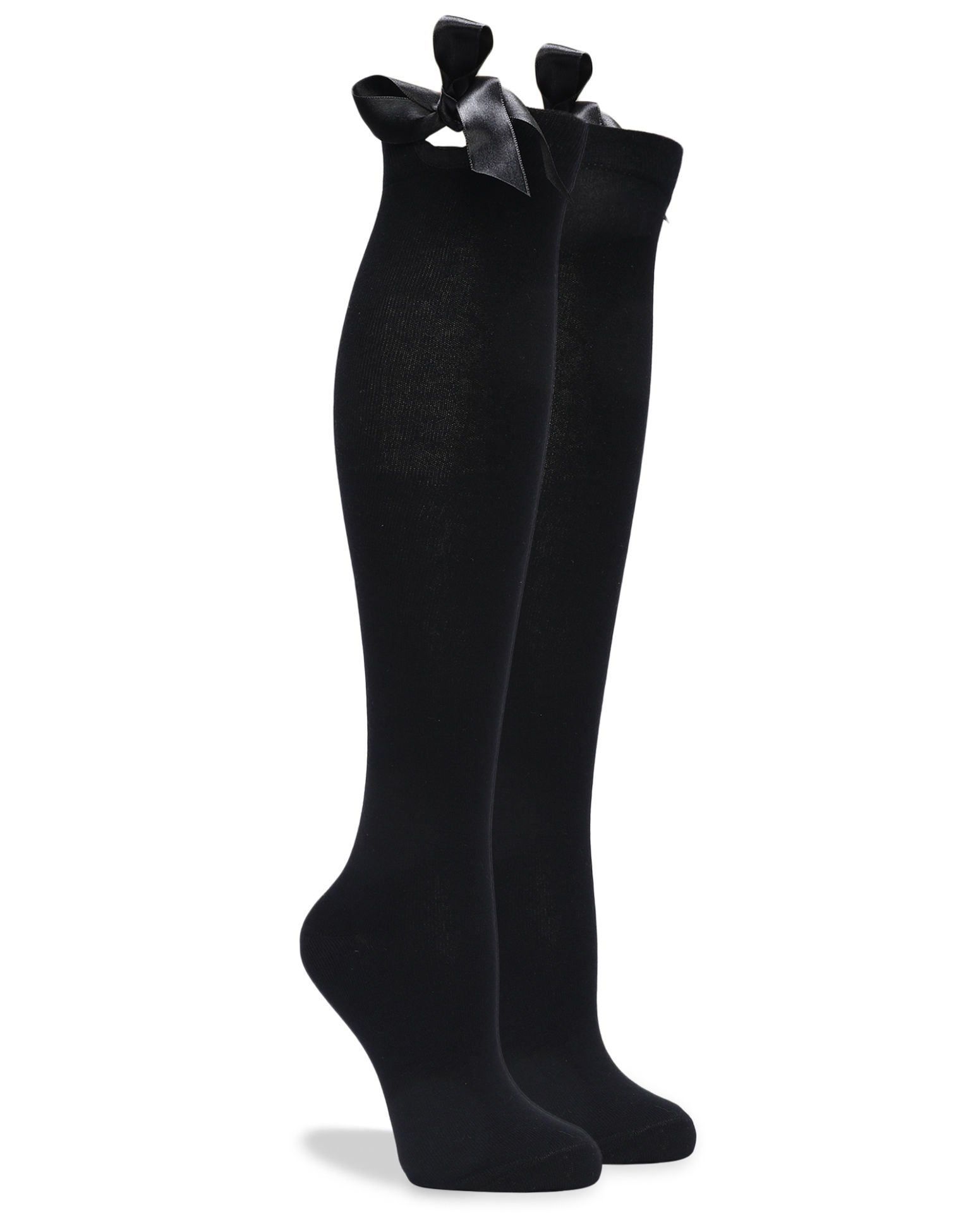 Siyah Renk Kurdela Aksesuarlı Dizüstü Çorap