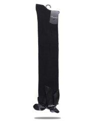 Siyah Renk Kurdela Aksesuarlı Dizüstü Çorap SİYAH - 35/39