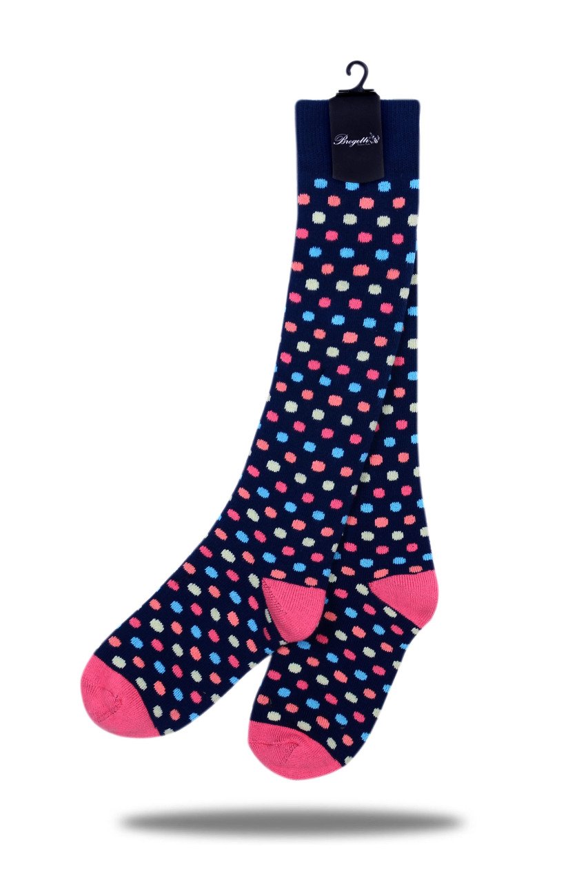 Renkli Puantiyeli Dizaltı Çorap RENKLİ - 35/39