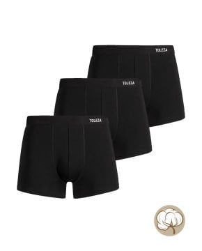 3lü Erkek Boxer Siyah Renk M Beden