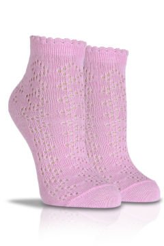 Pembe Delikli Soket Çorap Wills