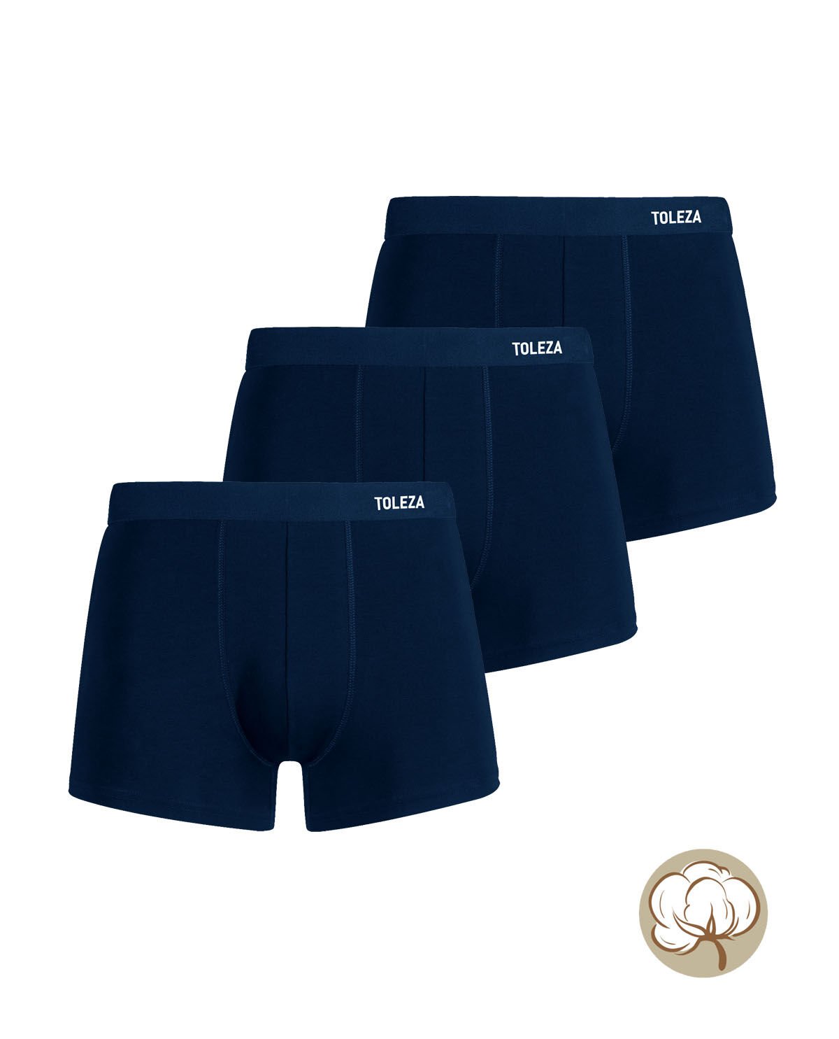 3lü Erkek Boxer Lacivert Renk M Beden