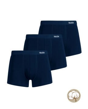 3lü Erkek Boxer Lacivert Renk M Beden