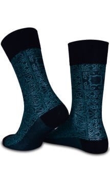 Danton Exclusive Turkuaz Erkek Çorabı Brogetti