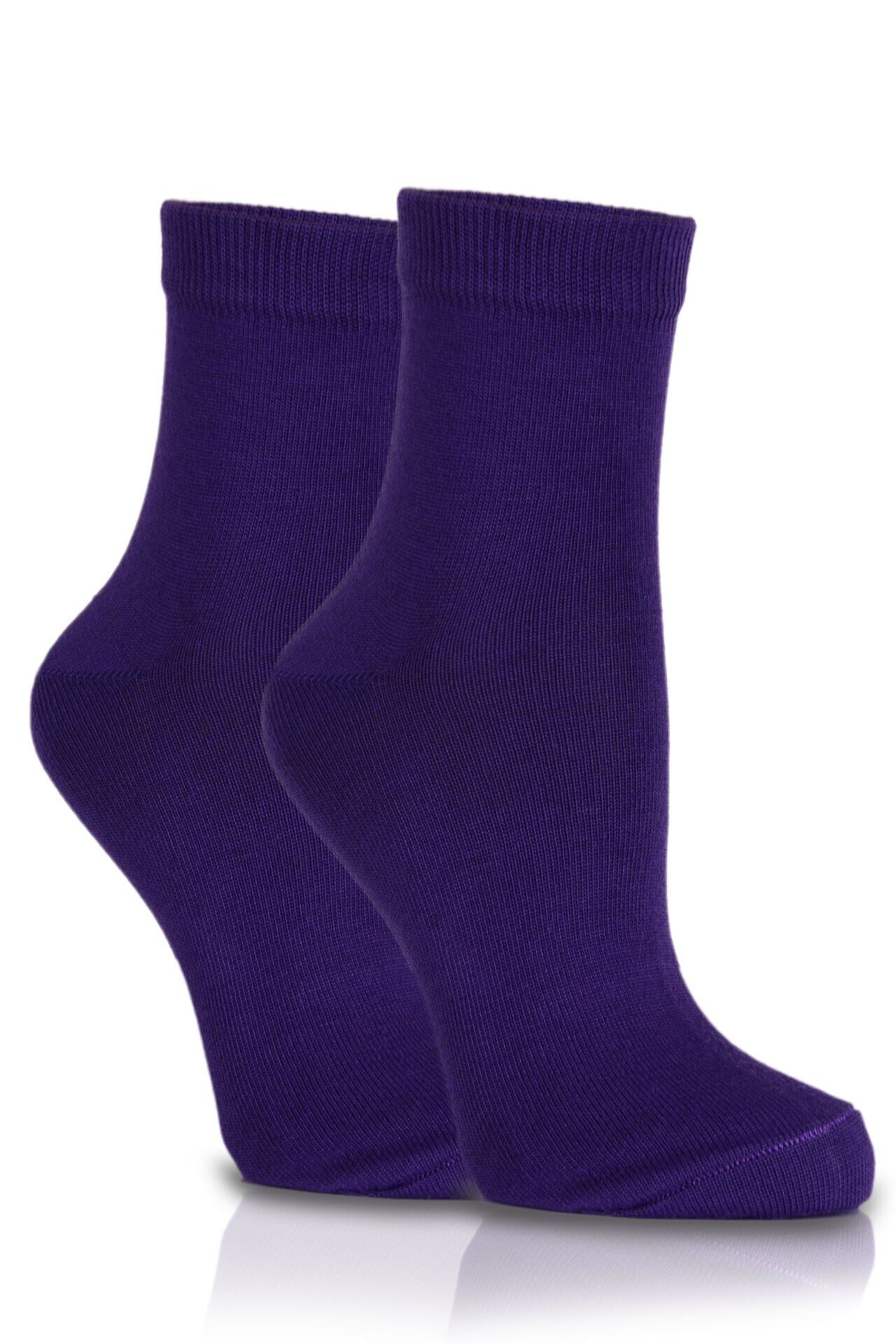 Mor Bilek Lastikli Soket Çorap