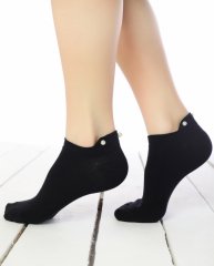 Siyah Renk İnci Detaylı Kısa Soket Çorap SİYAH - 35/39
