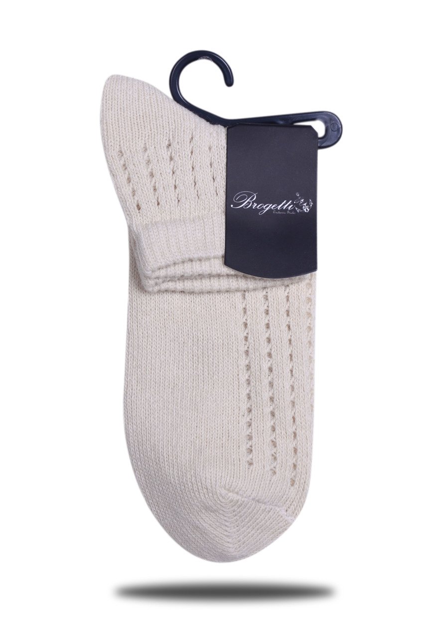 Krem Renk Delik Desen Soket Çorap KREM - 36/40