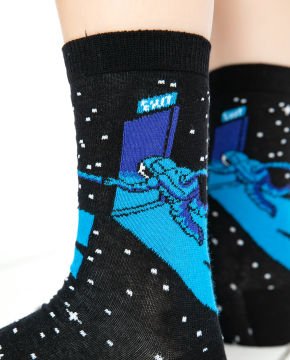 Astronot Desen Soket Çorap