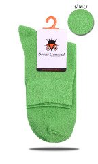 Yeşil Renk Simli Soket Çorap YEŞİL - 35/39