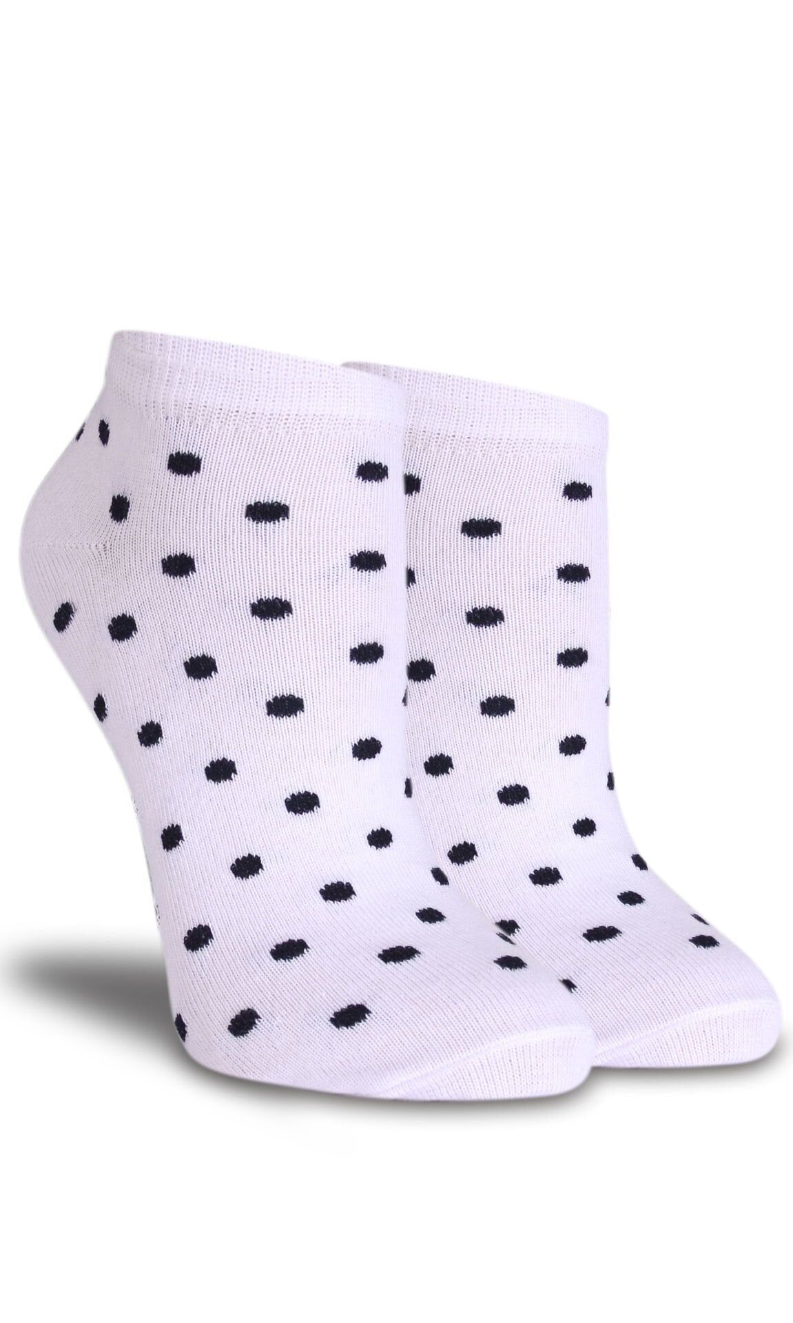 2'Li Paket Beyaz Pauntiye Desen Soket Çorap