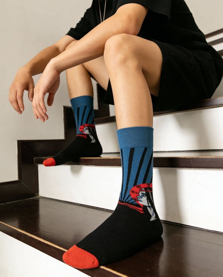 Gizemli Kadın Desenli Erkek Soket Çorap