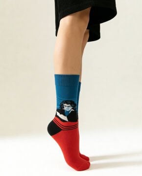 Beethoven Desenli Soket Çorap