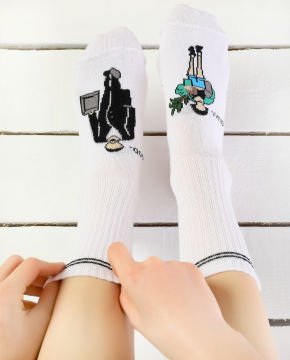 Leon ve Mathilda Çorabı Beyaz Renk