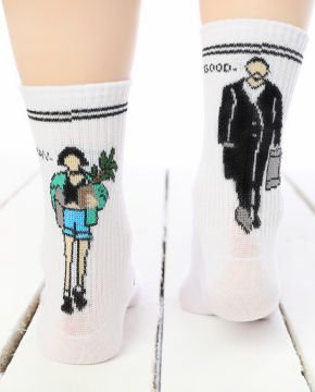 Leon ve Mathilda Çorabı Beyaz Renk