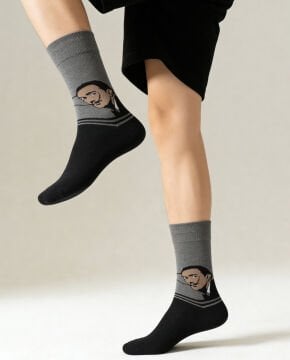 Salvador Dali Desenli Erkek Soket Çorap