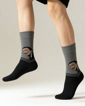 Salvador Dali Desenli Erkek Soket Çorap