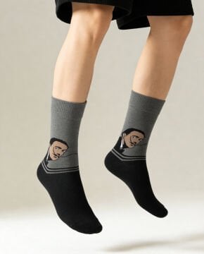 Salvador Dali Desenli Erkek Soket Çorap