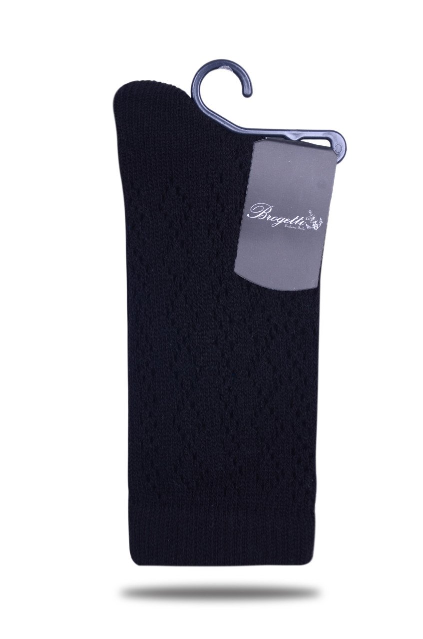 Siyah Delik Desen Soket Çorap Aisha SİYAH - 35/39