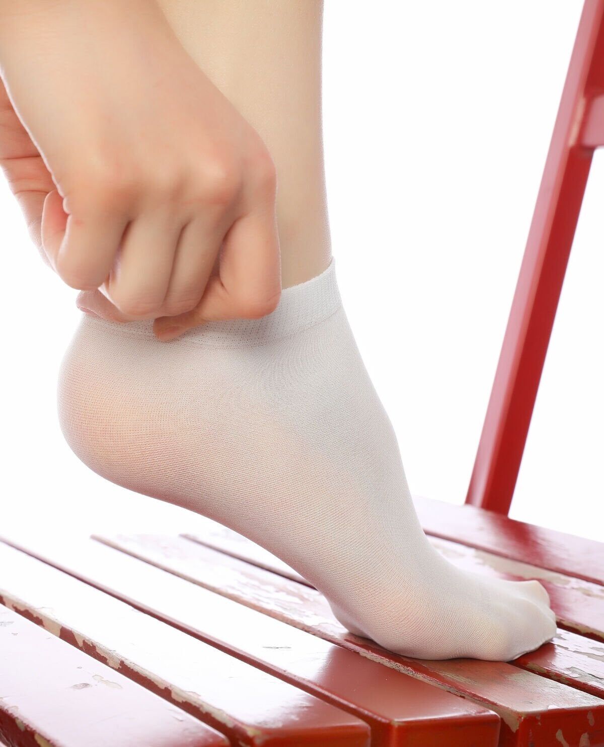 Beyaz Renk Kadın Kısa Soket Çorap Beyaz - 36/40