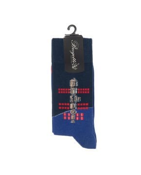 Uzay İstasyonu Desenli Erkek Soket Çorap