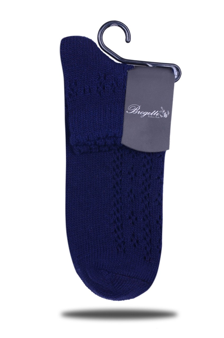 Lacivert Delik Desen Soket Çorap LACİVERT - 35/39