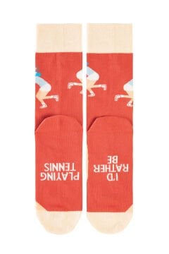 Tenis Desenli Erkek Soket Çorap