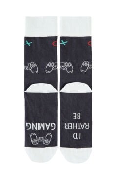 Oyun Konsolu Desenli Erkek Soket Çorap