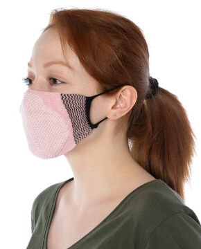 Yıkanılabilir Maske Pamuk Pembe Renk Esnek Lastikli