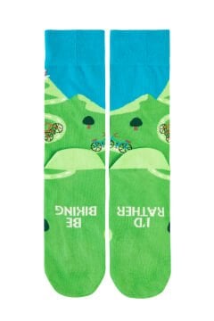 Bisiklet ve Orman Desenli Erkek Soket Çorap