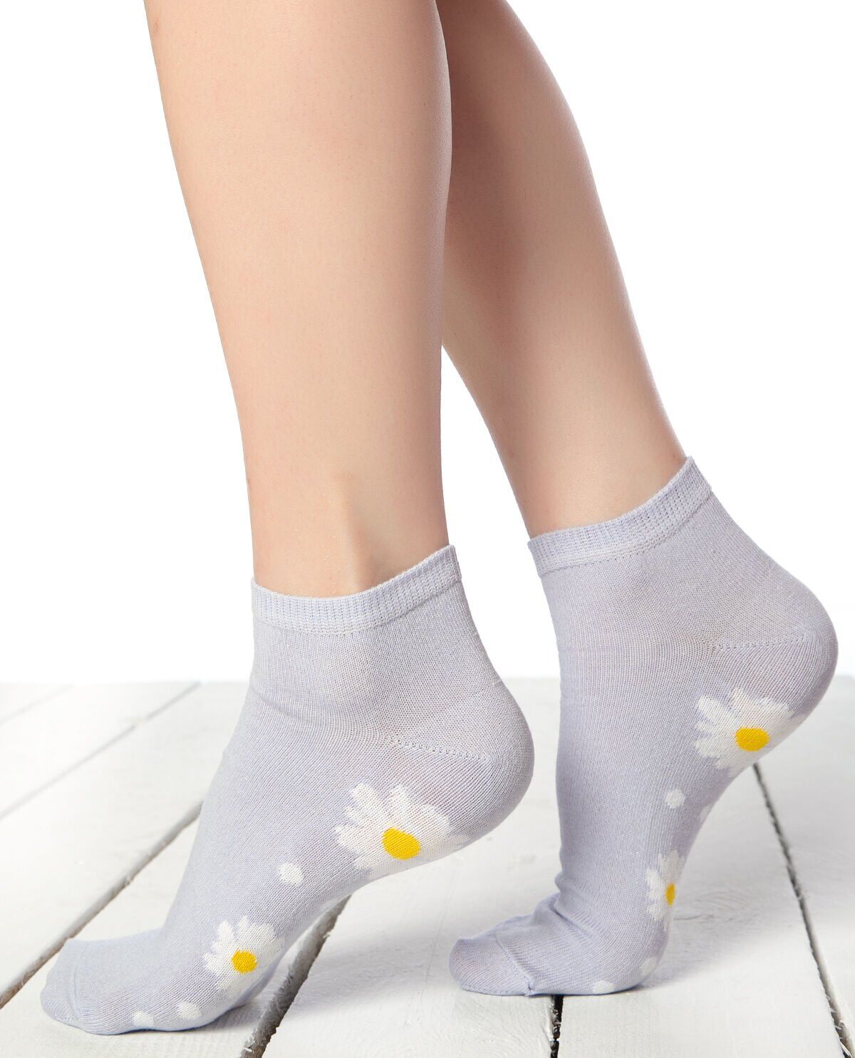 Papatya Desen Soket Çorap LİLA - 35/39