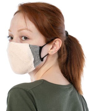 Yıkanılabilir Maske Pamuk Ten Rengi Esnek Lastikli