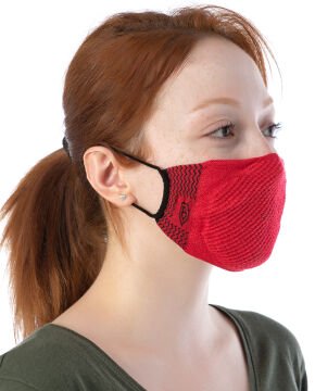 Yıkanılabilir Maske Pamuk Kırmızı Renk Esnek Lastikli