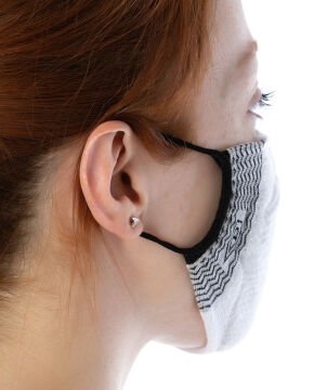 Yıkanılabilir Maske Pamuk Beyaz Esnek Lastikli