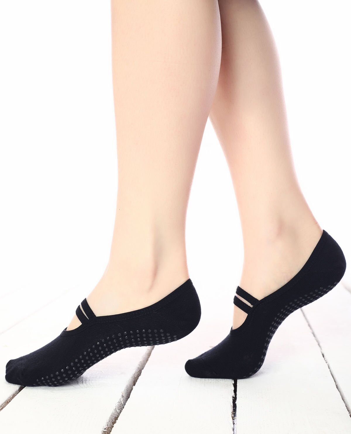 6lı Paket Kaydırmaz Tabanlı Pilates ve Yoga Çorabı