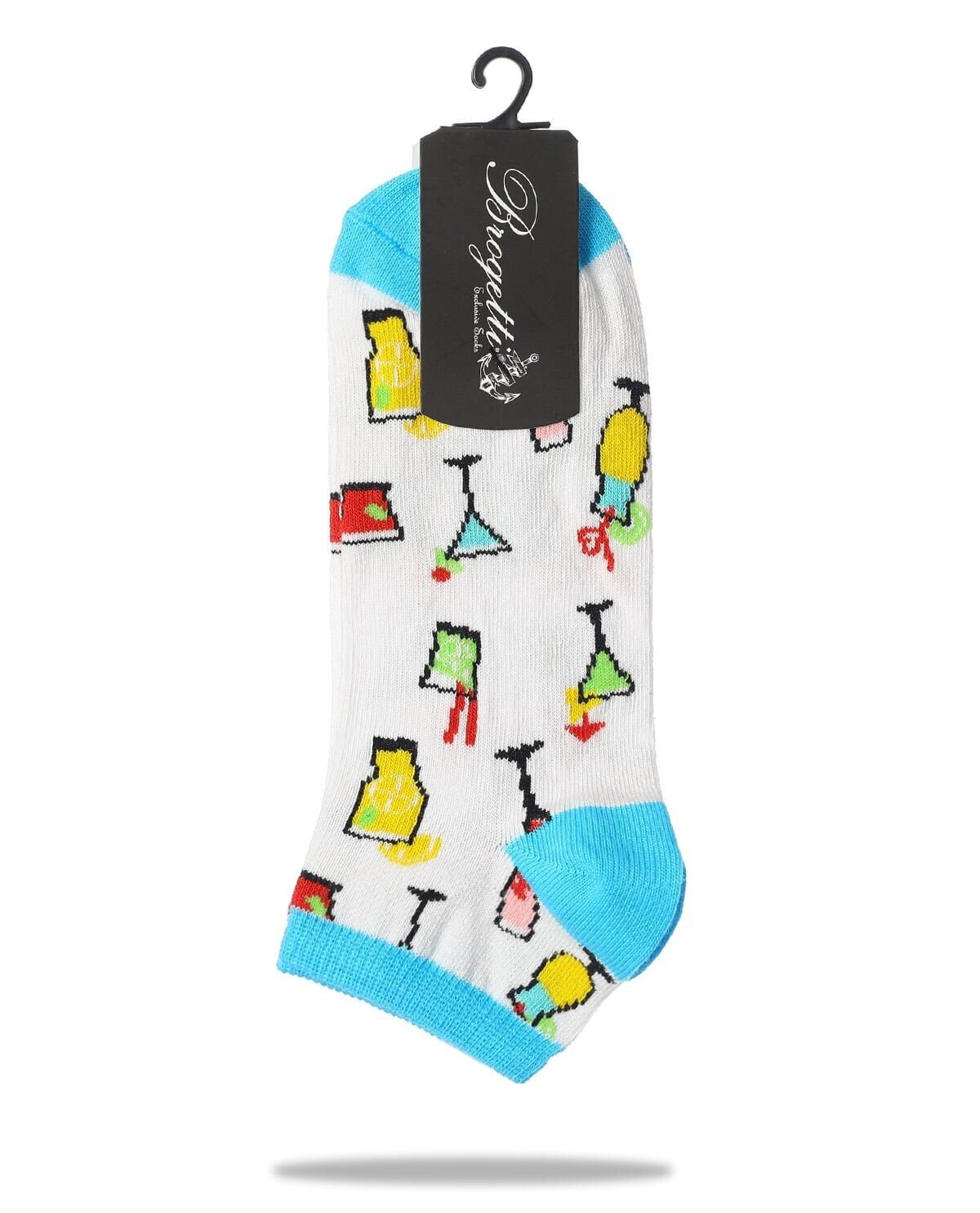 İçecek Desenli Kısa Soket Çorap