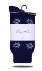 Lacivert Çiçek Desen Kışlık Çorap LACİVERT - TEK BEDEN